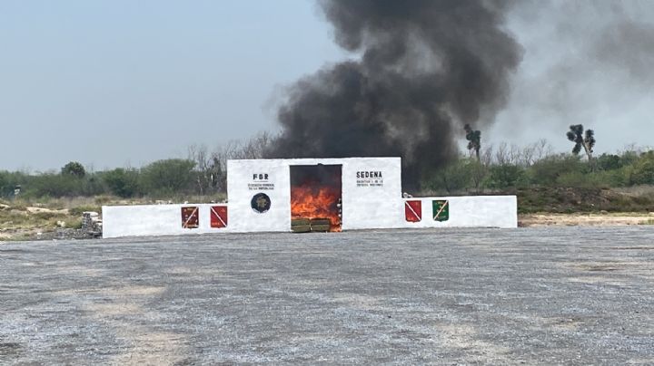 Incineran más de 500 kg de droga decomisada en NL