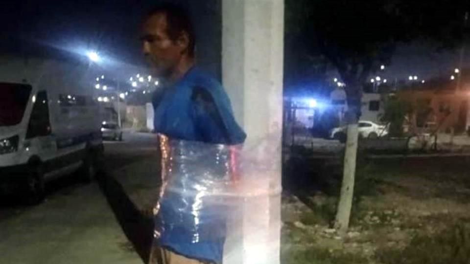 Hombre emplayado en Ciénega de Flores.