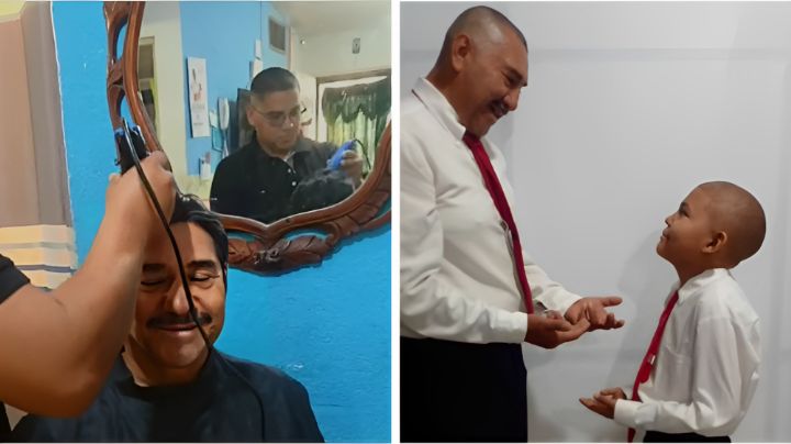 Maestro en Coahuila se rapa para apoyar a su alumno con cáncer