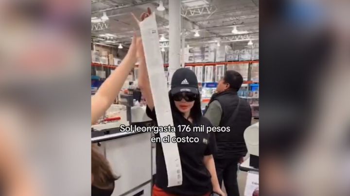 Critican a Sol León por presumir ticket de Costco de 176 mil pesos