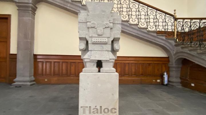 Estatua de Tláloc, Dios de la lluvia llega a Nuevo León