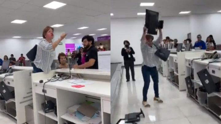 Lady Aeropuerto: Mujer enfurece y destruye computadoras en el AICM