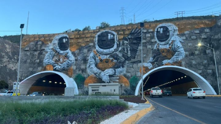 Extienden mural 'Guardianes' en el túnel de la Loma Larga