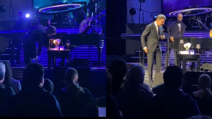 Captan accidente de Luis Miguel con vaso de vidrio durante show en Argentina