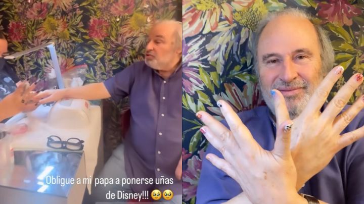 Belinda 'obliga' a su papá a hacerse gelish de Disney