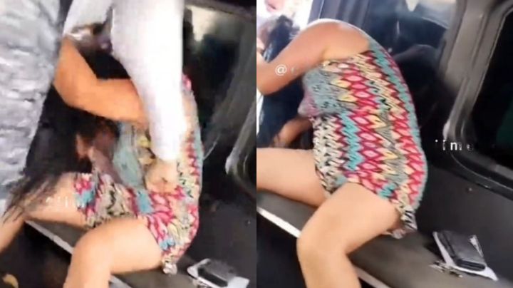 Mujer embarazada agrede a pasajera por presunta infidelidad