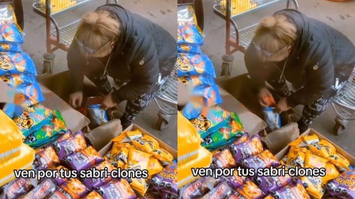 ¿Cheetos clonados?, viralizan a vendedora llenando bolsas de botanas