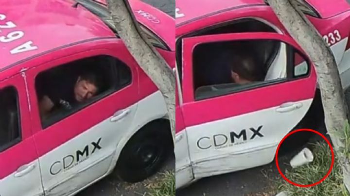 Taxista orina y defeca en vasos en calles de Ciudad de México