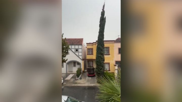 Se registra fuerte viento y lluvia en varias zonas de Nuevo León