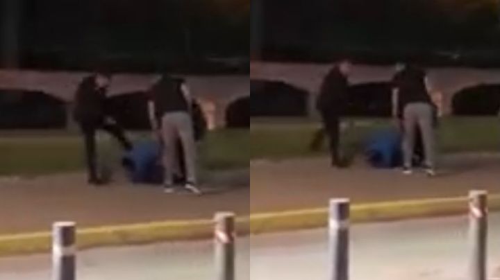 VIDEO: Cadeneros de un bar golpean a joven y le roban su celular