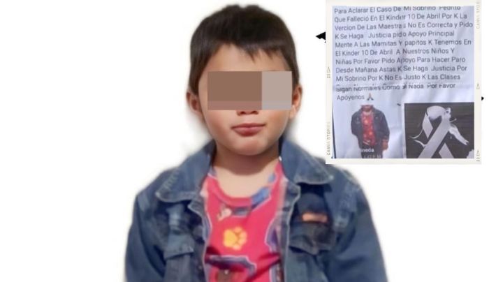 Pedrito acudió a clases en su kínder de CDMX y salió sin vida; familia pide justicia