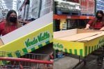 ¡Lo que faltaba!, jóvenes se roban cajas de cartón del Costco