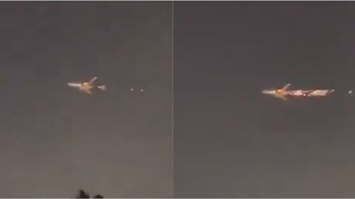 Video: Avión de carga aterriza de emergencia en Miami tras falla en el motor