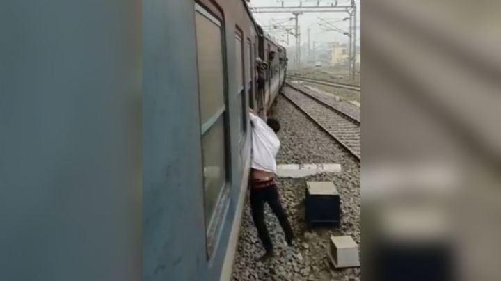 Pasajeros capturan a ladrón que intentaba robar teléfonos en un tren