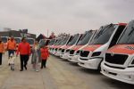 Alcalde de Santa Catarina presenta 20 unidades del Santa Bus Plus