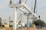 Instalan primera viga de la Línea 6 del Metro en Monterrey