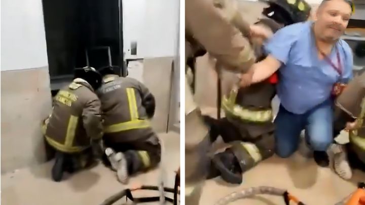 Video: Trabajador queda atrapado en elevador de hospital de IMSS en Cancún