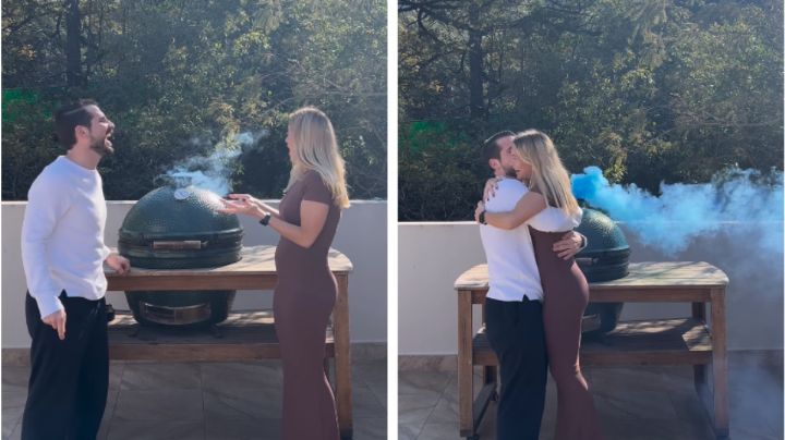 Regios revelan el género de su bebé utilizando un asador
