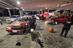 Conductor queda prensado tras choque en el centro de Monterrey