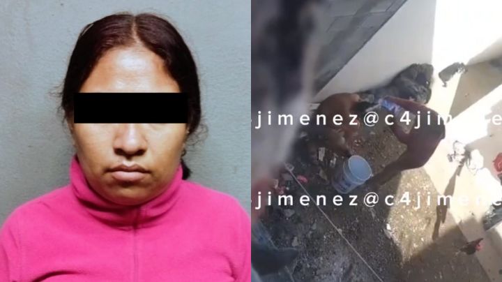 Insultos y baños al aire libre: Captan a mujer maltratando a su esposo en Apodaca