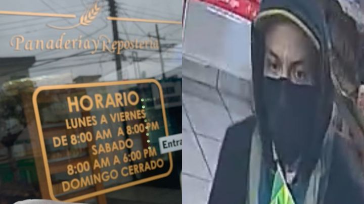 Asaltante atraca en panadería de Santa Catarina