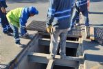 Reparan alcantarilla hundida en la avenida Nogalar en Monterrey