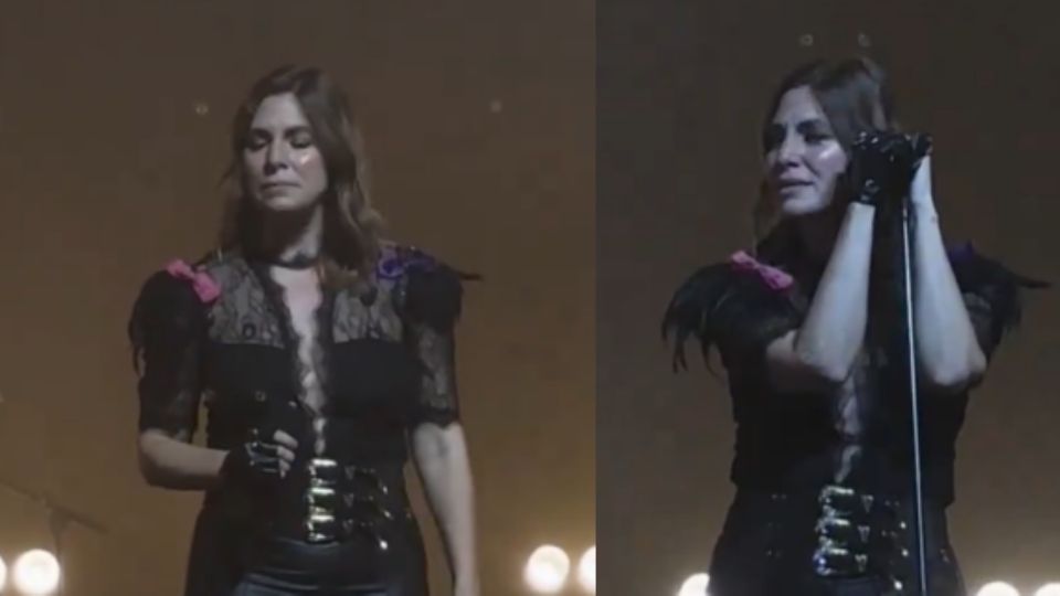 Leire Martínez en su último show con La Oreja de Van Gogh.