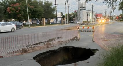 Socavón en San Nicolás crece; es una 'huella' de la tormenta Alberto