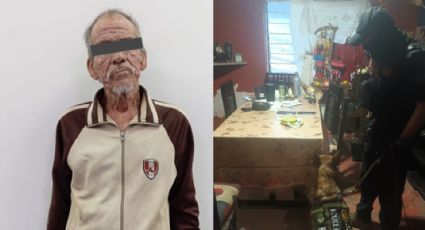 Detienen a adulto mayor con drogas y altar a la Santa Muerte en Monterrey