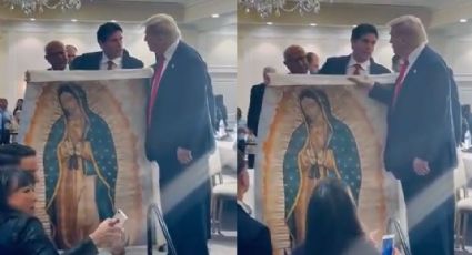 Video: Eduardo Verástegui regala imagen de la Virgen de Guadalupe a Trump