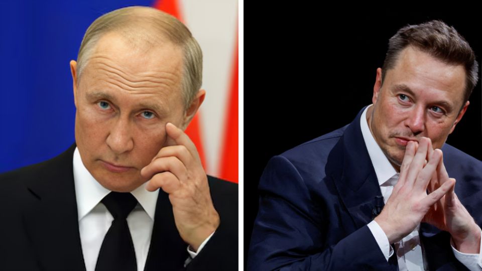 Elon Musk y Vladimir Putin.