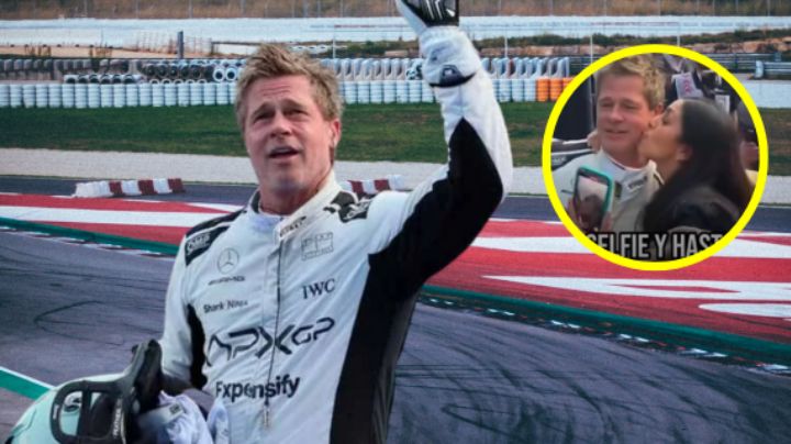 ¿Quién es la fan que besó a Brad Pitt en el Gran Premio de México de la Fórmula 1?