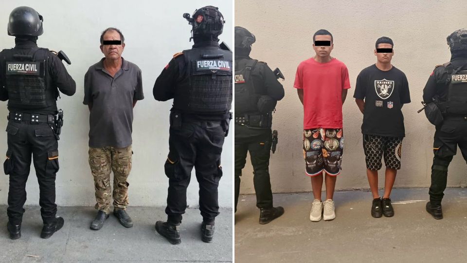 Tres objetivos prioritarios detenidos por Fuerza Civil.