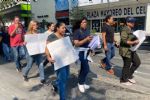 Conductores y repartidores de aplicación se manifiestan contra reforma laboral en Monterrey