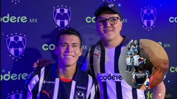 Aficionados de Rayados hacen fila por autógrafos de Cortizo y Moreno