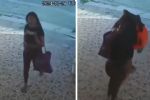 Video: Captan a mujer robando adorno de Halloween en San Nicolás