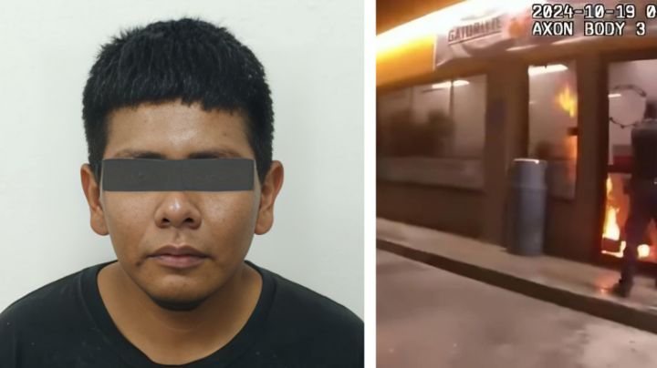 Detienen a hombre que incendió Oxxo con una empleada en su interior en Escobedo