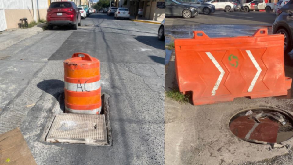 En lugar de taparlos, autoridades colocan trafitambos en los registros.