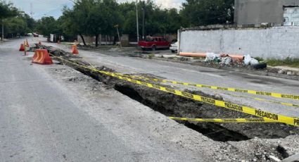 Socavón de 50 metros parte avenida en San Nicolás