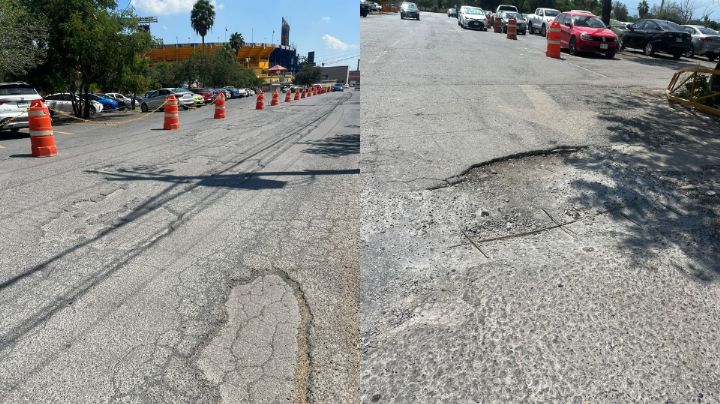 Hay baches ¡hasta en la UANL!; hacen sufrir a estudiantes