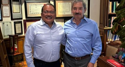 Andrés Mijes se reúne con el exgobernador de NL, Natividad González Parás