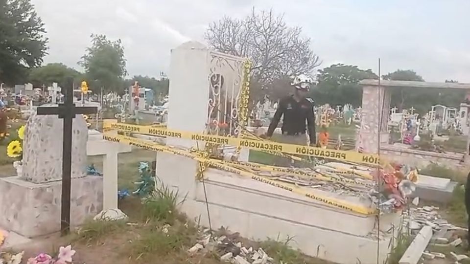 Acordonan mausoleo en panteón de Guadalupe