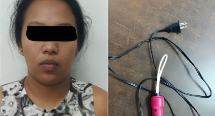 Mamá golpea a su hija con el cable de una rizadora de cabello en Escobedo