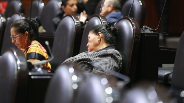 No dormimos ayer: Diputada de Morena se queda dormida en plena sesión