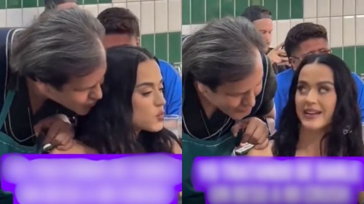 Video: Hombre intentó robarle un beso Katy Perry en taquería de CDMX