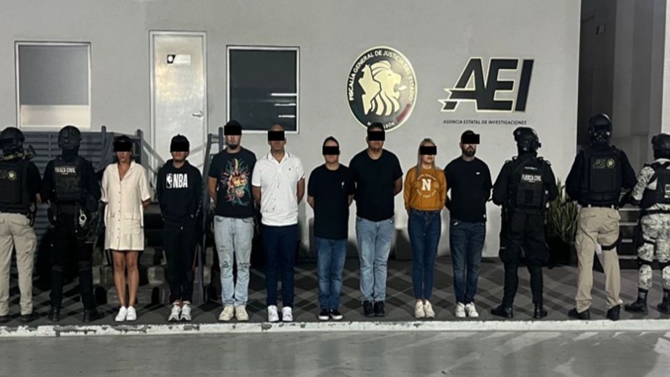 Presuntos criminales detenidos en Monterrey