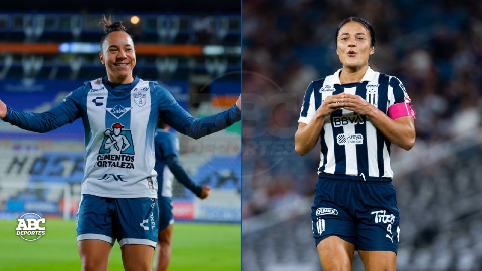 Charlyn Corral y Rebeca Bernal son las líderes de Pachuca y Rayadas, respectivamente.