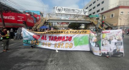 ¡De nuevo! ciudadanos se manifiestan contra el tarifazo en Monterrey