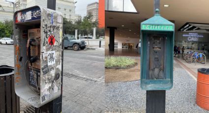 Vandalizados y en el olvido, así están los teléfonos públicos en Monterrey