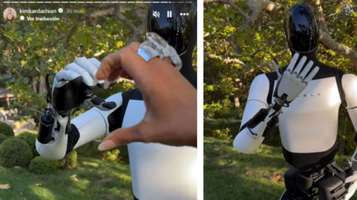 Kim Kardashian presume su robot Tesla